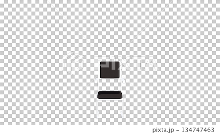 正面から見た黒い椅子のイラスト 正面から見た黒い椅子のイラスト 134747463