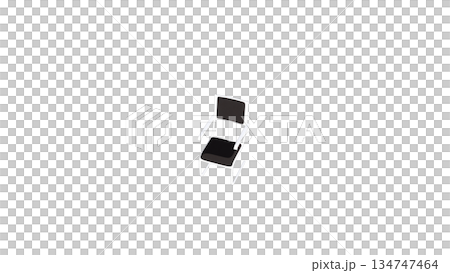 從上方看到的黑色椅子的插圖 134747464