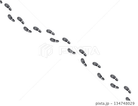 足跡のイラスト素材 歩いた軌跡や成長のイメージ背景 足跡のイラスト素材 歩いた軌跡や成長のイメージ背景 134748029