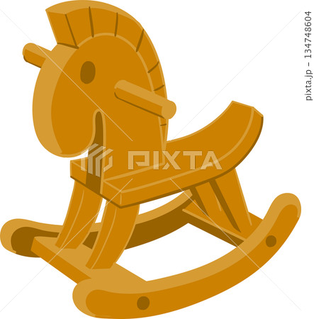 可愛い木馬のイラスト 134748604