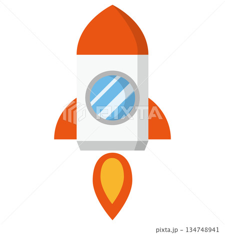 シンプルなロケットのイラスト シンプルなロケットのイラスト 134748941