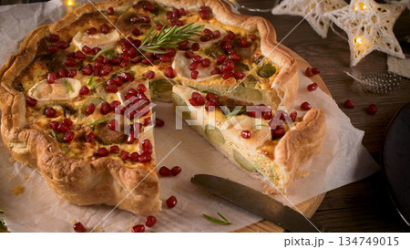 Homemade vegetable quiche Homemade vegetable quiche 134749015