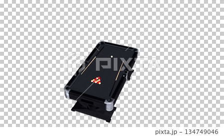 Illustration of a billiard table 134749046