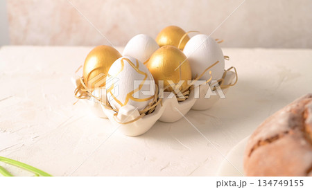 Traditional Easter eggs 134749155