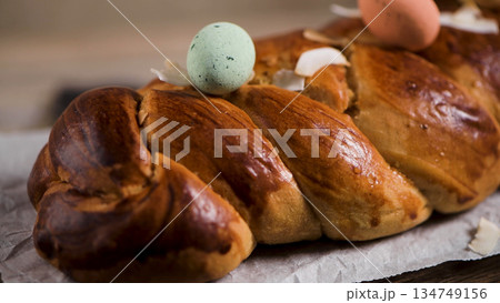 Portuguese traditional Easter cake Portuguese traditional Easter cake 134749156