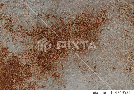Abstract rusty metal texture with weathered surface, grunge background for industrial design and aged material concept Abstract rusty metal texture with weathered surface, grunge background for industrial design and aged material concept 134749586