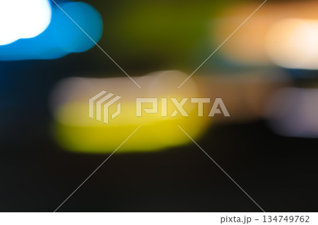 Abstract Blur Background with Bokeh Lights and Slow Shutter Speed Effect, ideal for modern graphic design or artistic backdrop projects 134749762