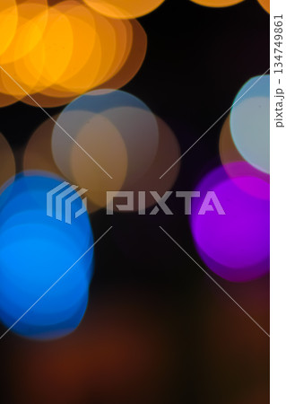 Colorful Bokeh Lights Abstract Background Creating a Festive and Dreamy Atmosphere for Holiday Celebrations 134749861