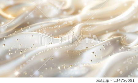 パール真珠の美しい滑らかな布のビジネス背景　Generative AI 134750081