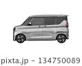 約30mmローダウンで14インチ純正ホイールを履いた軽乗用車（縮尺：XLサイズで1px＝約1mm） 134750089