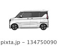 約30mmローダウンで14インチ純正ホイールを履いた軽乗用車（縮尺：XLサイズで1px＝約1mm） 134750090
