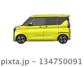 約30mmローダウンで14インチ純正ホイールを履いた軽乗用車（縮尺：XLサイズで1px＝約1mm） 134750091