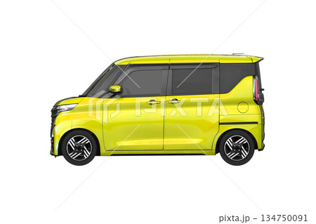 約30mmローダウンで14インチ純正ホイールを履いた軽乗用車(縮尺:XLサイズで1px=約1mm) 約30mmローダウンで14インチ純正ホイールを履いた軽乗用車(縮尺:XLサイズで1px=約1mm) 134750091