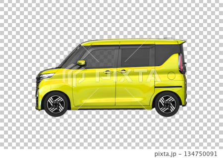 約30mmローダウンで14インチ純正ホイールを履いた軽乗用車(縮尺:XLサイズで1px=約1mm) 約30mmローダウンで14インチ純正ホイールを履いた軽乗用車(縮尺:XLサイズで1px=約1mm) 134750091