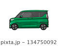 約30mmローダウンで14インチ純正ホイールを履いた軽乗用車（縮尺：XLサイズで1px＝約1mm） 134750092