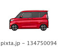 約30mmローダウンで14インチ純正ホイールを履いた軽乗用車（縮尺：XLサイズで1px＝約1mm） 134750094