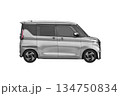 約30mmローダウンで14インチ純正ホイールを履いた軽乗用車（縮尺：XLサイズで1px＝約1mm） 134750834