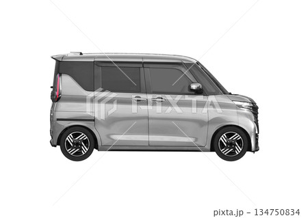 約30mmローダウンで14インチ純正ホイールを履いた軽乗用車（縮尺：XLサイズで1px＝約1mm） 134750834