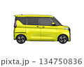 約30mmローダウンで14インチ純正ホイールを履いた軽乗用車（縮尺：XLサイズで1px＝約1mm） 134750836
