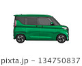 約30mmローダウンで14インチ純正ホイールを履いた軽乗用車（縮尺：XLサイズで1px＝約1mm） 134750837