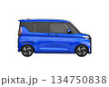 約30mmローダウンで14インチ純正ホイールを履いた軽乗用車（縮尺：XLサイズで1px＝約1mm） 134750838