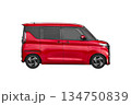 約30mmローダウンで14インチ純正ホイールを履いた軽乗用車（縮尺：XLサイズで1px＝約1mm） 134750839