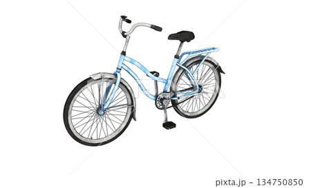 白い背景の自転車のイラスト 134750850
