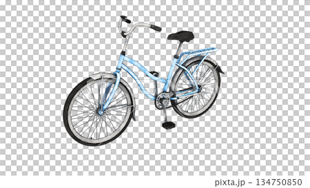 白い背景の自転車のイラスト 134750850