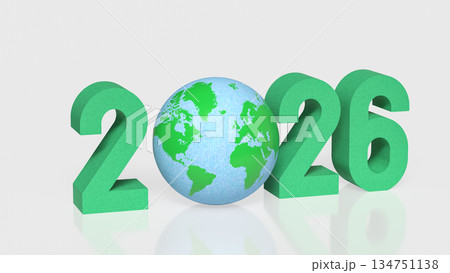 Global Sustainability Concept for the Year 2026 3d render. Global Sustainability Concept for the Year 2026 3d render. 134751138