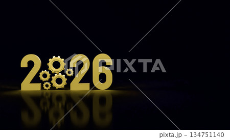 2026 Business Innovation and Industrial Technology Concept 3d render. 2026 Business Innovation and Industrial Technology Concept 3d render. 134751140
