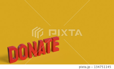 Donation Concept for Charity and Social Support Campaign 3d render. Donation Concept for Charity and Social Support Campaign 3d render. 134751145