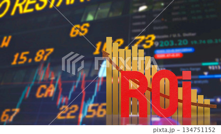 Return on Investment Performance and Market Analysis Concept 3d render. 134751152