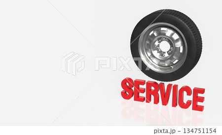 Professional Automotive Service and Vehicle Maintenance Concept 3d render. 134751154