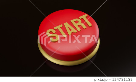 Start Button Concept for Business Launch and New Beginning 3d render. 134751155