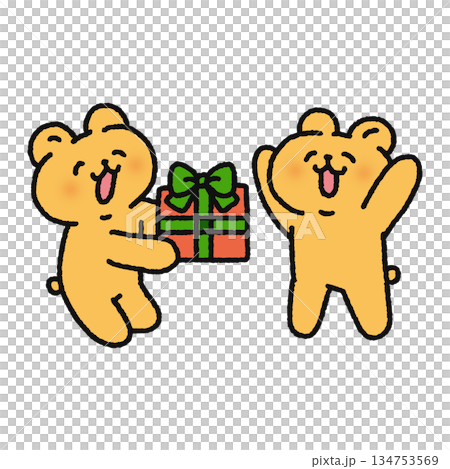微笑熊送禮物 134753569