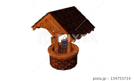 屋根のある井戸のイラスト 134753714