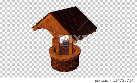 屋根のある井戸のイラスト 134753714
