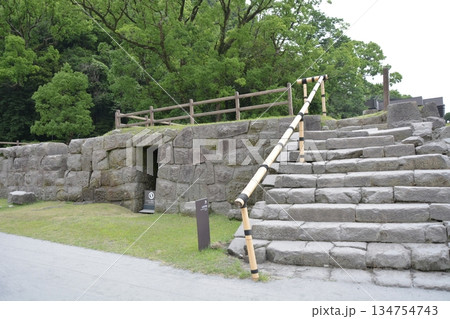 鹿児島県・仙巌園に残る世界文化遺産「反射炉跡」の石積み遺構 鹿児島県・仙巌園に残る世界文化遺産「反射炉跡」の石積み遺構 134754743