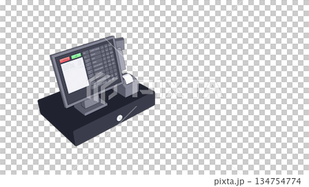 帶顯示器的數位收銀機示意圖 134754774