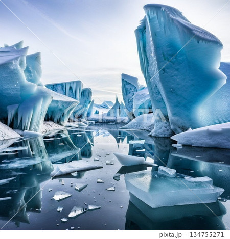 氷が張った世界 134755271