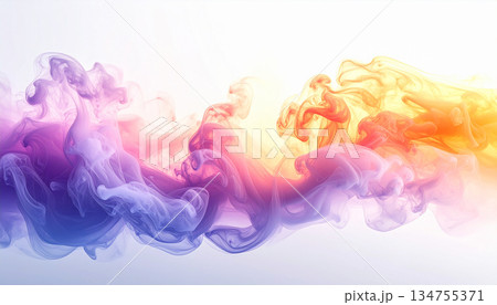 柔らかな光に包まれる霧のウェルネスコンセプト背景,　AI生成画像 134755371