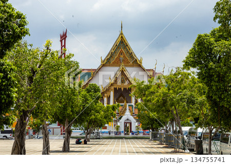 View of Wat Suthat Thepwararam church, Thailand, focus selective 134755741