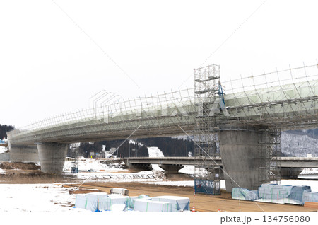 建設中の東北中央自動車道 建設中の東北中央自動車道 134756080