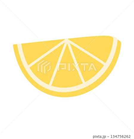Lemon Slice. Bright Yellow Citrus Fruit illustration Lemon Slice. Bright Yellow Citrus Fruit illustration 134756262