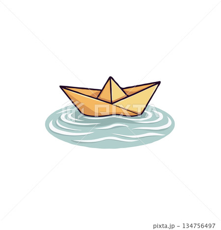 Paper boat adrift on gentle waves a whimsical journey of imagination and childhood dreams nautical Paper boat adrift on gentle waves a whimsical journey of imagination and childhood dreams nautical 134756497