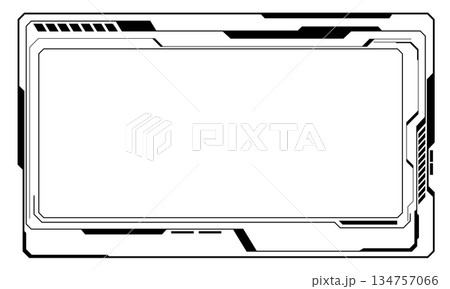 HUD frames black user interface elements design modern technology futuristic control panel screen digital hologram window gaming menu touching cyber monitor set on white background vector HUD frames black user interface elements design modern technology futuristic control panel screen digital hologram window gaming menu touching cyber monitor set on white background vector 134757066
