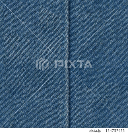 Seamless Denim fabric with seams, denim jacket, denim pants, for background or fabric sample sale. 134757453