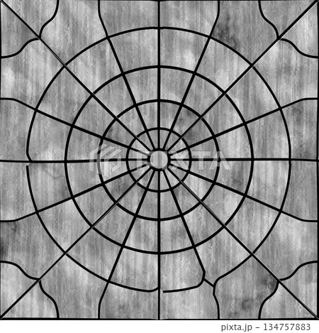 Paved circle marble tile mosaic. Seamless natural stone pattern. Paved circle marble tile mosaic. Seamless natural stone pattern. 134757883