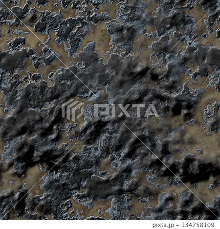 Rough dark surface with numerous small curve and imperfections 134758109