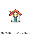 Whimsical abode a charming cartoon house with vibrant colors inviting atmosphere delightful 134758625